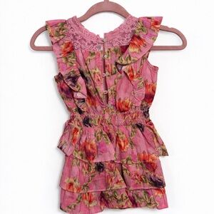 LoveShackFancy Pink Floral Kids Dress